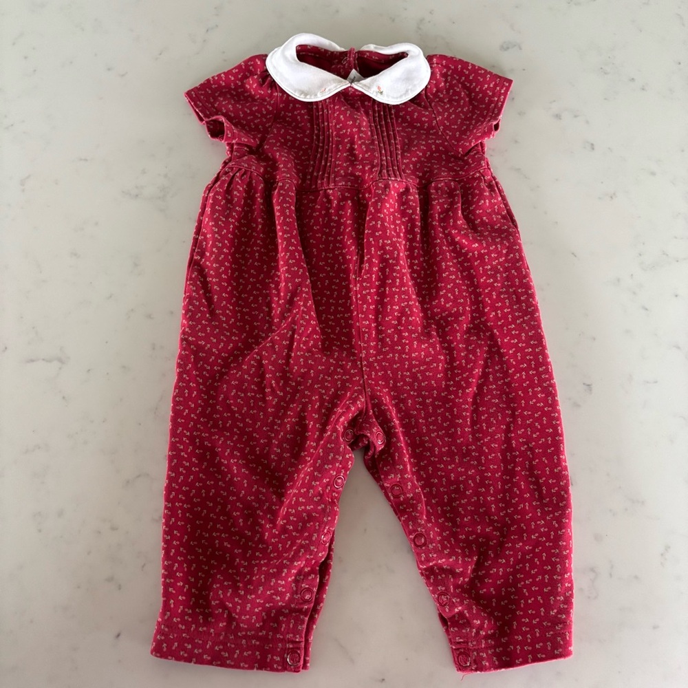 Vintage Gymboree Floral One‎ Piece Jumper Size 12-18 mo